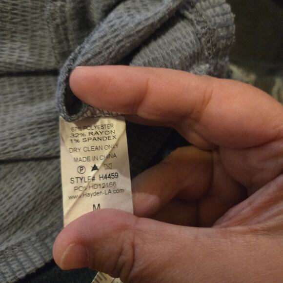 Hayden Los Angeles Women’s Top Size M Blue Ruffle Trim Textured Blouse - Picture 4 of 7